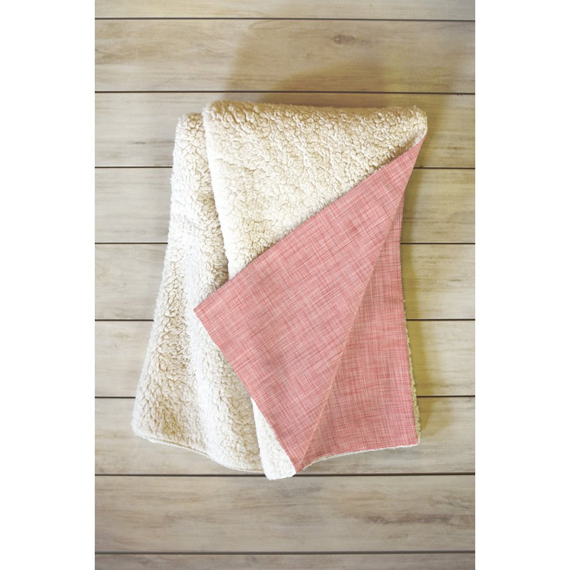 Couverture Holli Zollinger, L 80 po x l 60 po, Rose