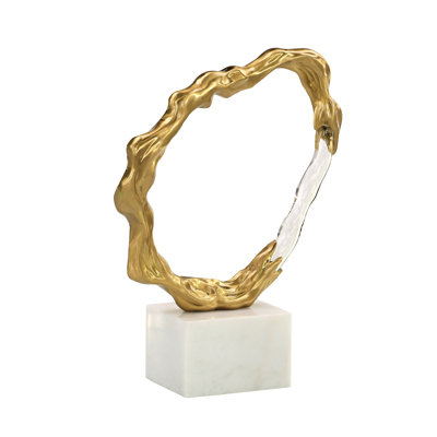 Sculpture de glace métallique, petit laiton