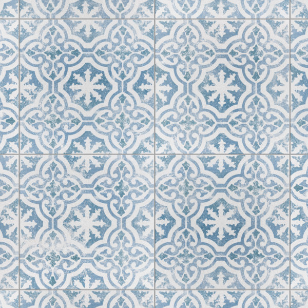 Klinker Alcazar 13" x 13" Ceramic Patterned Wall & Floor Tile