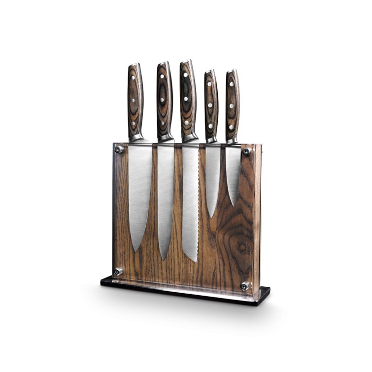 Art And Cook 6 Piece Stainless Steel Knife Block Set & Reviews