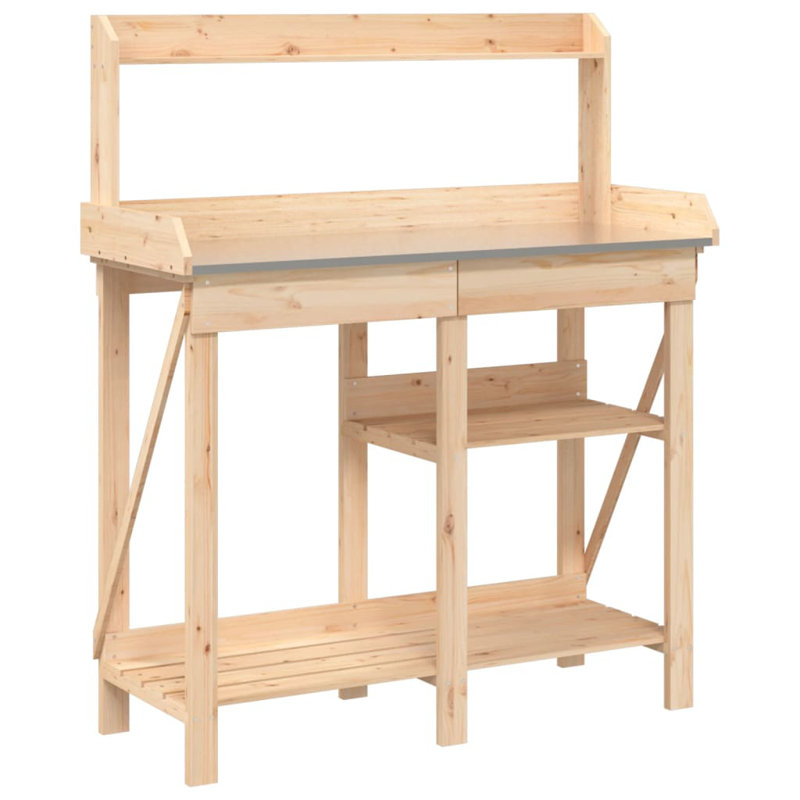 Anoki Wood Potting Bench, Light brown