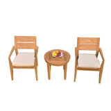 Noida Outdoor 3 - Piece Teak Bistro Set