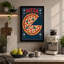 Pizza Under Stars Retro - Wrapped Canvas-406462148-406462159