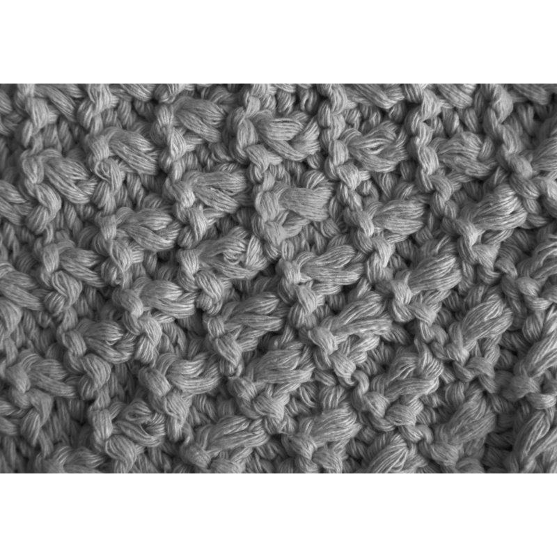 Petit repose-pieds, repose-pieds rond, repose-pieds avec pieds en bois, Cotton Blend, Gray