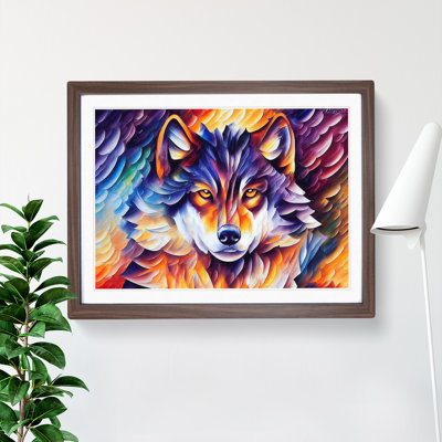 XH1022-10268X Wolf Painting Vol.3 Abstract - Single Picture Frame Print