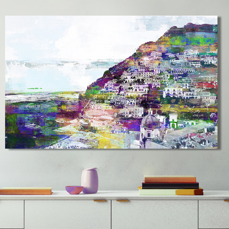 « positiano, amalfi coast iii », reproduction d’impression sur toile tendue, H 18 po x l 30 po