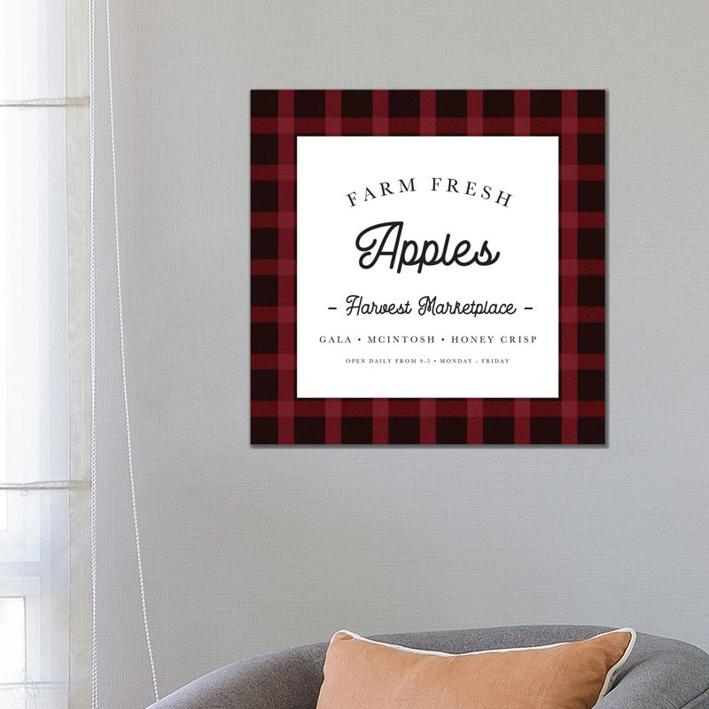 Red Farm Fresh Apples by Leah Straatsma - Wrapped Canvas Gallery-Wrapped Canvas Giclée, 93.98 cm H x 93.98 cm W x 3.175 cm D