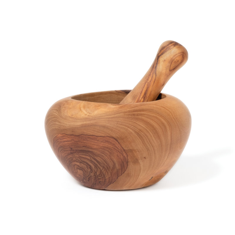 Lipper International Olive Wood Mortar and Pestle Set - Thumbnail 2