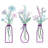 Purple Metal Wall Decor, 3 - Piece Floral , Iron Material, Rust Finish, Ideal For Various Home Areas, Effortless Hanging Decor Of 3, Color, Unique Design, And Versatile, Good Different Rooms Events,-1216459348