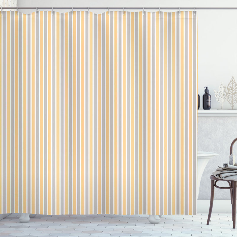 Shower Curtain with Hooks Included, 70"H x 69"W
