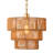 1-Light Hanging Chandelier with 3-Tier Rattan Woven Shade-417830145-417830146