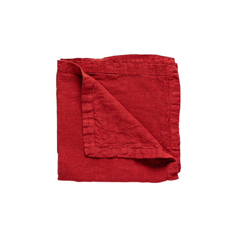 Maria Linen Square Napkins, Chili Pepper