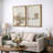 Leaves "Distressed Tan Brown Neutral Artwork, Classic Minimalist Wall Pictures, Framed Canvas Giclee Print 2 Pieces Wall Art Set" 16x24x2 pcs, 24x36x2 pcs-92285583-92285584-119463627