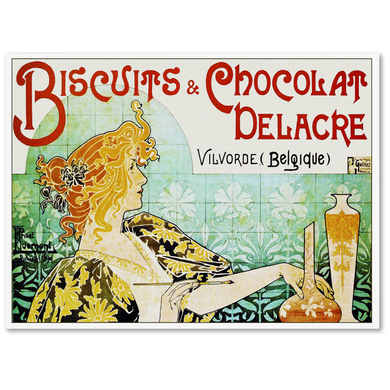 Wrapped Canvas Wall Art - Vintage Lavoie 'Vintage Advert' Wall Art for Living Room, Bedroom, or Office Décor - 35x47