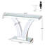 Table de vestibule en forme de V, table d'appoint en miroir, console