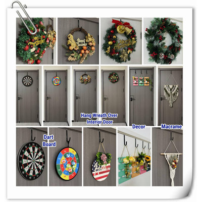 Au-dessus des crochets de porte 4 pièces Revêtement en caoutchouc noir L = 5,5 po pour porte de salle de bain suspendue 1 3/8 po