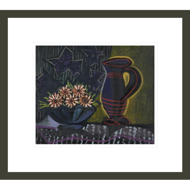 Vase de fleurs et pichet par Pablo Picasso, H 13,75 po x l 15,39 po