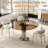3-Piece Dining Table Set, Small Round Dining Table With 2 Chairs
