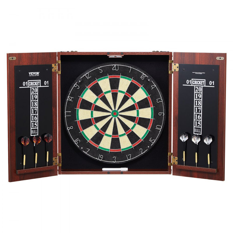 Jeu de fléchettes et d'armoire de taille officielle, H 1,775 pi x l 3 pi x P 0,30 pi