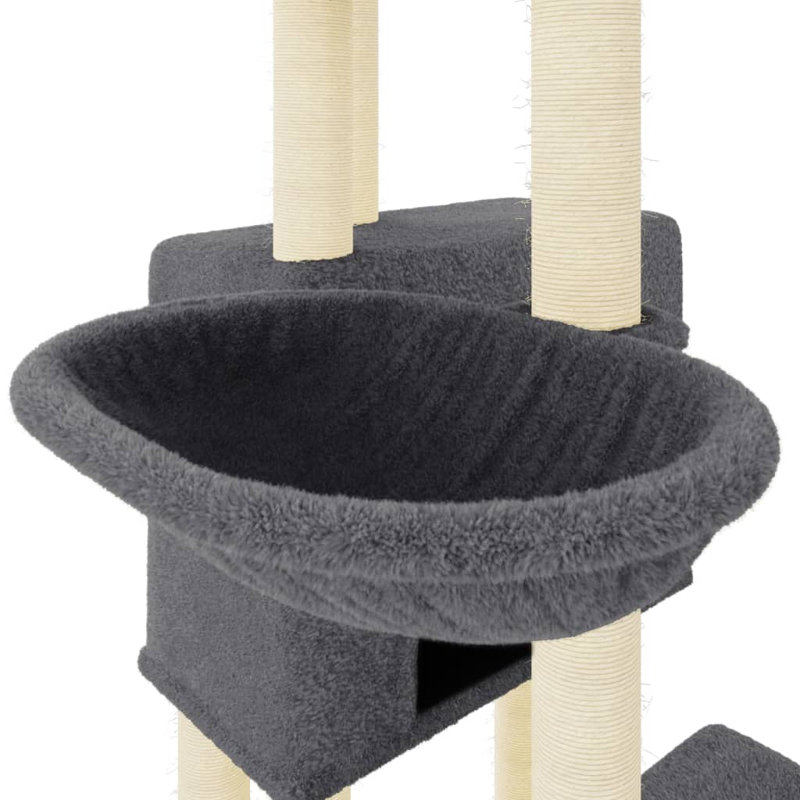 122cm H Cat Tree, Dark Grey