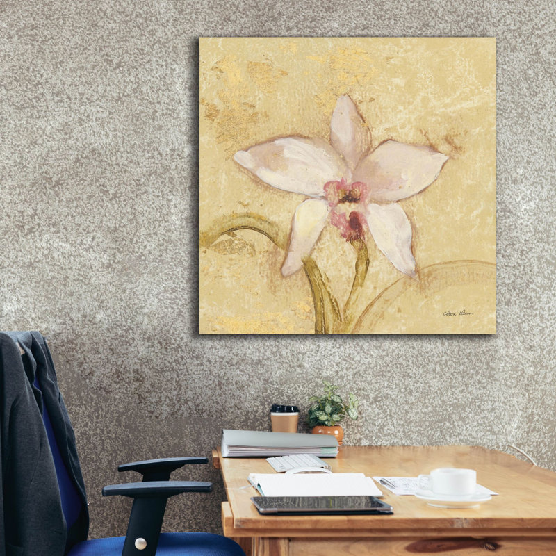 «Petite Orchid 1» par Cheri Blum, art mural sur toile, H 37 po x l 37 po x P 1,5 po