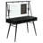 Metal Base Writing Desk with Power Outlet