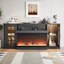Meuble télé pour téléviseur de 65 po ou moins avec foyer-274493062