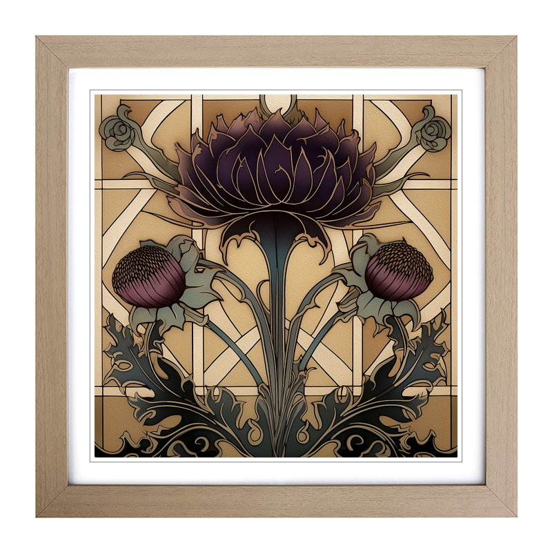 Thistle - Framed Print, Oak