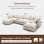 Canapé modulaire rembourré en U Hambourg beige -1661175106