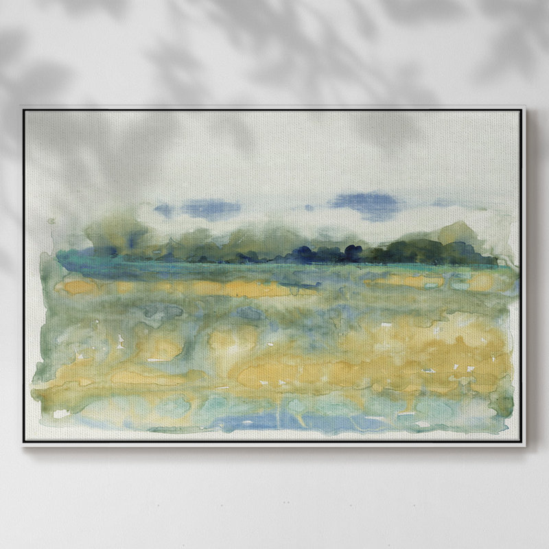 «Flowing Landscape I», reproduction sur toile, Blanc, H 27 po x l 41 po x P 2 po