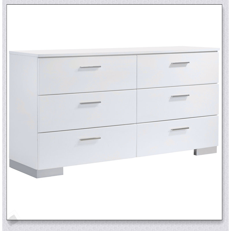 Commode 6 tiroirs Dulcey White