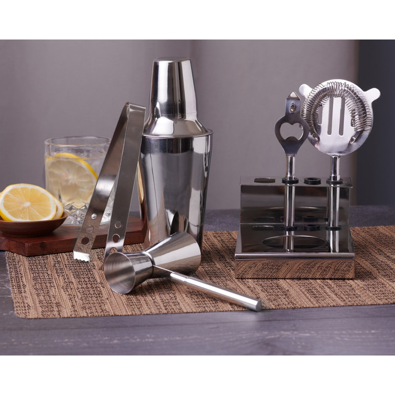 Ensemble 6 pièces d'outils de bar en acier inoxydable