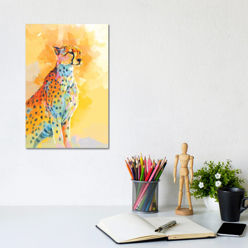 «Cheetah Wild Grace», impression sur toile tendue, H 12 po x l 8 po x P 0,75 po