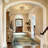 5-Light Antique Brass Crystal Flush Mount Ceiling Lightfor Entryway