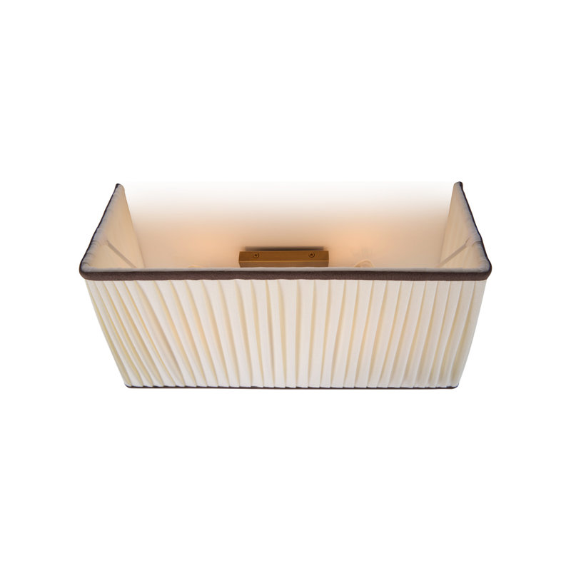 Amanda Lindroth Rectangle Flush Mounted Sconce, Brown