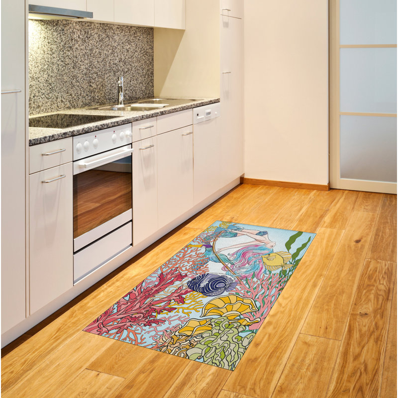 Tapis décoratif Mermaid, Rectangle 2 pi 7 po x 5 pi