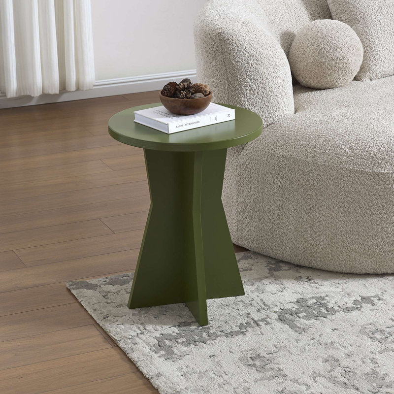 Table d'appoint ronde, table d'appoint à piédestal moderne pour le salon, la chambre à coucher, le chevet ou le bureau - Avocat