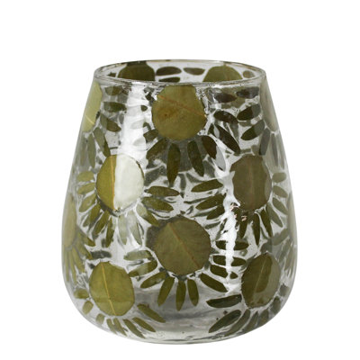 Enamel Leaf Pattern Hurricane - Sm