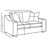 Upholstered Track Arm Loveseat-135081795-135081797