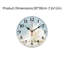White Seashell Round Decor Wall Clock 12in x 12in, for Spa Room Small Yard