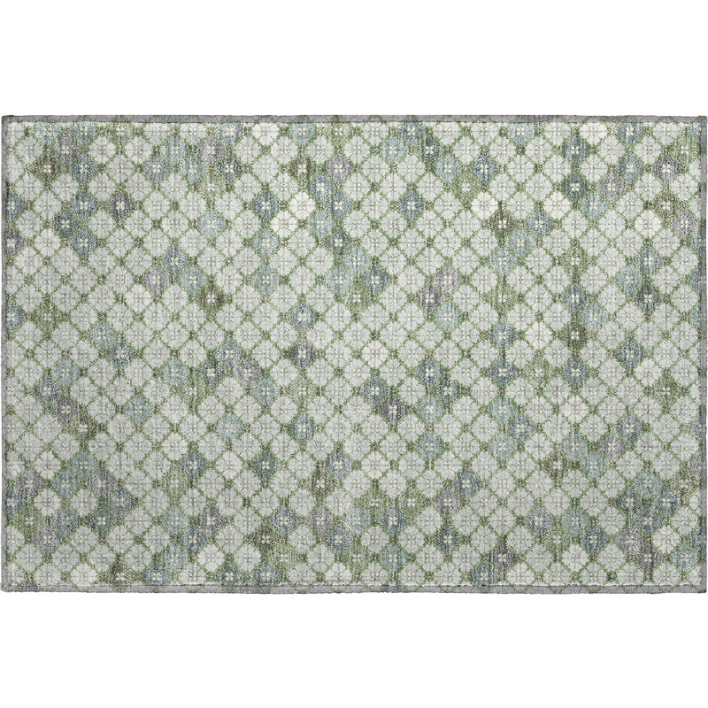 Premium Machine Washable Ashington AMF1837 Geometric Rug, Rectangle 1'8" x 2'6"