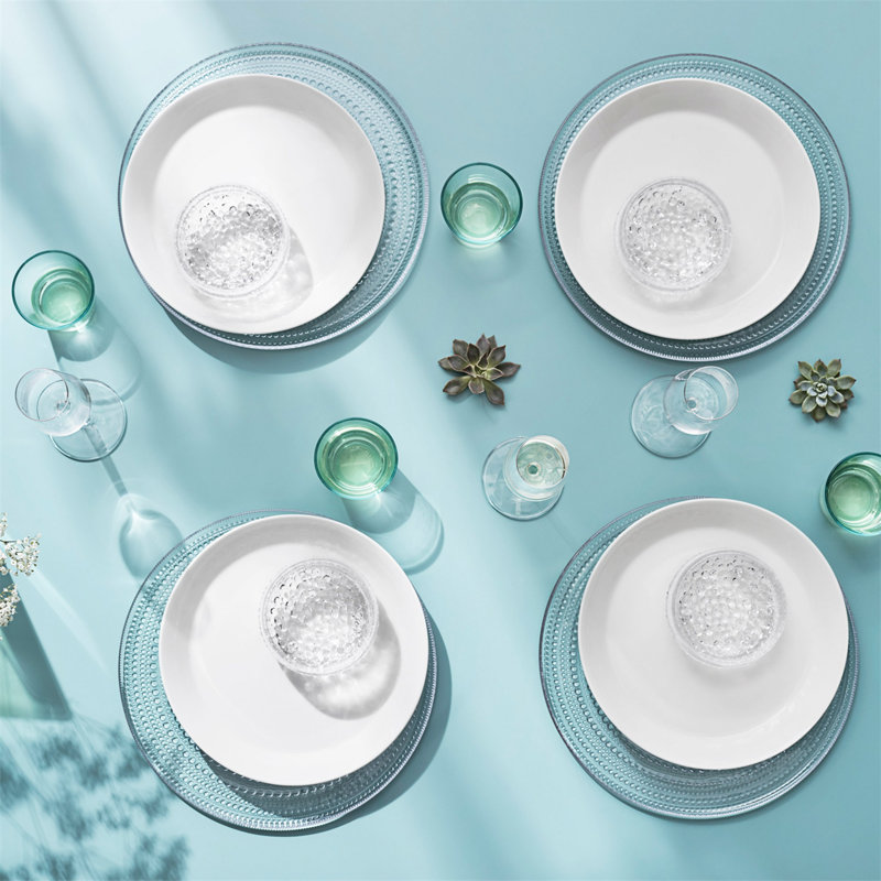 Iittala Kastehelmi 9.7638" Dinner Plate, Clear