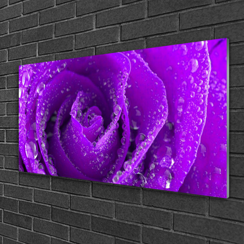 Floral Rose - No Frame Print on Glass