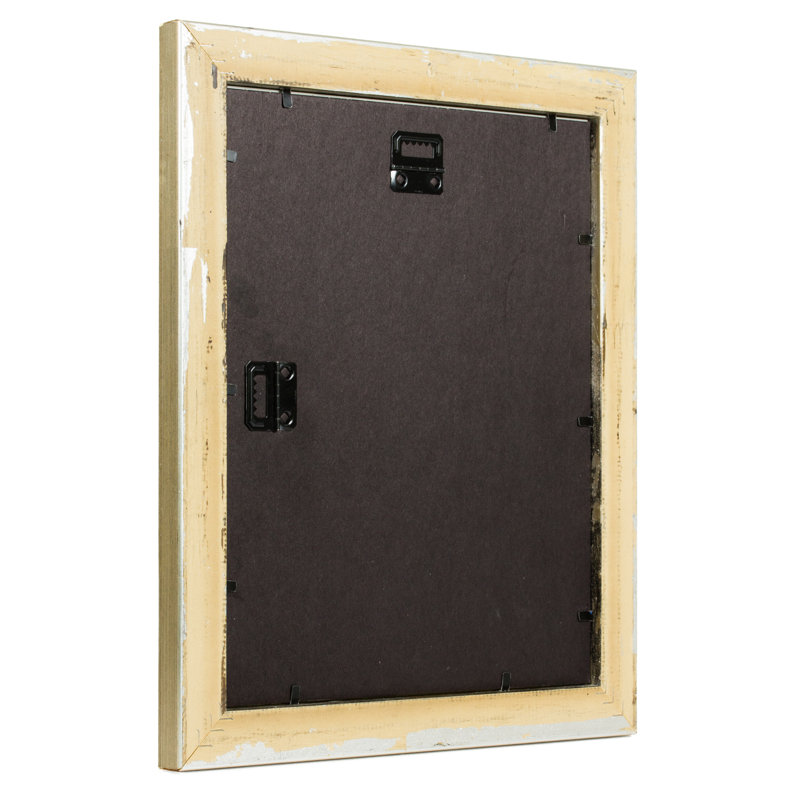 Cadre photo simple Albia, 11 po x 17 po emmêlé à 8 po x 12 po, Argent antique