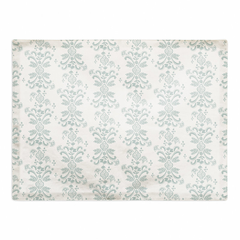 Napperon en coton 14 po Crest, Bleu