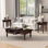 Table basse rectangulaire en bois avec tiroir de rangement