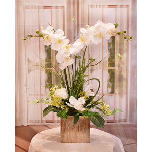 Faux Silk Arrangement in Vase