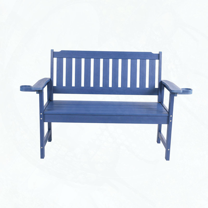 Banc minimaliste bleu foncé pour une utilisation intérieure / extérieure, Marine