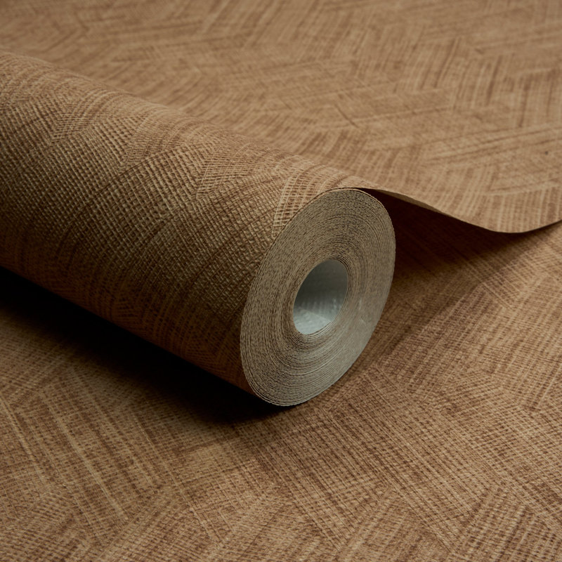 Textured Vibes Collection Abstract Texture Wallpaper Roll, Terracotta Red