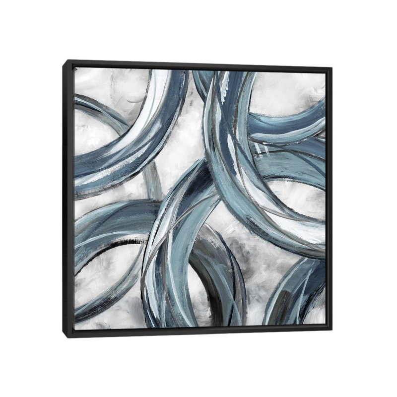 « ring around », impression sur toile, H 18 po x l 18 po x P 1,5 po, Toile avec cadre noir, Pas de tapis